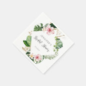 熱帯エレガントブライダルシャワーナプキン スタンダードカクテルナプキン (角)