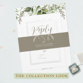 熱帯エレガントミニマル紅葉 招待状ベリーバンド