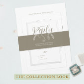 熱帯エレガントミニマル紅葉 招待状ベリーバンド