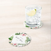 熱帯エレガントモンステラブライダルシャワー ペーパーコースター (インサイチュ)