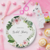 熱帯エレガントモンステラブライダルシャワー ペーパープレート (パーティー)