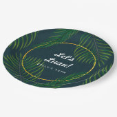 熱帯エレガントルアウ(ハワイ式宴会)紙プレート ペーパープレート (アングル)