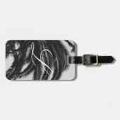 熱帯エレガント名前をカスタムするモノグラム ラゲッジタグ (正面横)