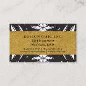 熱帯エレガント抽象芸術パイナップルビジネスカード 名刺 (裏面)