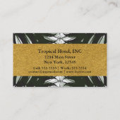 熱帯エレガント抽象芸術パイナップルビジネスカード 名刺 (裏面)