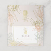 熱帯エレガント植物性フローラ結婚テーブル プレイスカード (外部開封)