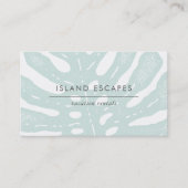 熱帯エレガント植物性モンステラ葉 名刺 (正面)