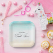 熱帯エレガント沿岸ブライダルシャワー ペーパープレート (パーティー)