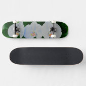 熱帯エレガント白い水の色のラン絵画ド スケートボード (横)