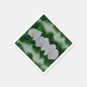 熱帯エレガント白い水の色のラン絵画ド スタンダードカクテルナプキン (角)