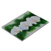 熱帯エレガント白い水の色のラン絵画ド ノートブック (左側)