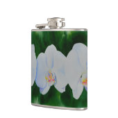 熱帯エレガント白い水の色のラン絵画ド フラスク (左)