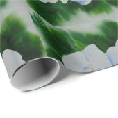 熱帯エレガント白い水の色のラン絵画ド ラッピングペーパー (ロールコーナー)