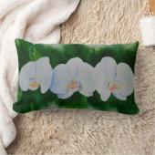 熱帯エレガント白い水の色のラン絵画ド ランバークッション (ブランケット)