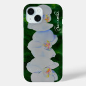 熱帯エレガント白い水の色のラン絵画ド Case-Mate iPhoneケース (裏面)