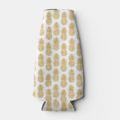 熱帯エレガント白金ゴールドパイナップルパターン ボトルクーラー (正面)