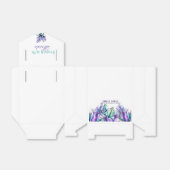 熱帯エレガント紫フローラブライダルシャワー フェイバーボックス (折り畳みなし)