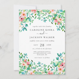 熱帯エレガント結婚式招待状 招待状