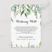 熱帯エレガント緑結婚の願い井戸 エンクロージャーカード (正面)