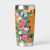 熱帯エレガント花（1グラム） 保温保冷タンブラー (正面)
