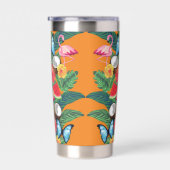 熱帯エレガント花(1グラム) 保温保冷タンブラー (右面)