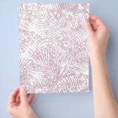 熱帯エレガント赤面ピンクフェイクグリッターヤシ チラシ (手)