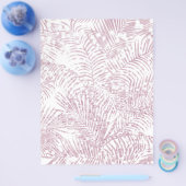 熱帯エレガント赤面ピンクフェイクグリッターヤシ チラシ (シングル)