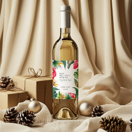 熱帯オアシス結婚花 ワインラベル