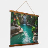 熱帯オアシス 吊り下げ型タペストリー (傾斜あり)