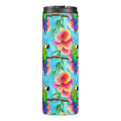 熱帯オウムと花の模様 タンブラー (裏面)