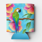 熱帯オウムと花の模様 缶クーラー (裏面)