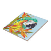 熱帯オウムと花 タイル (側面)