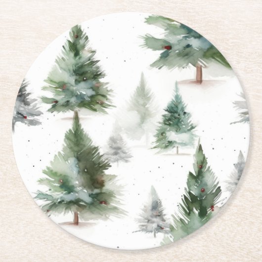 熱帯オウムのコースターセット ラウンドペーパーコースター (正面)