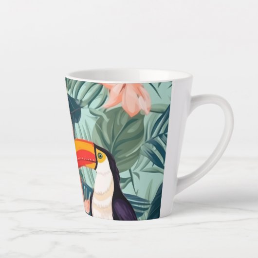 熱帯オウムのコーヒーマグ カフェラテマグ (右)