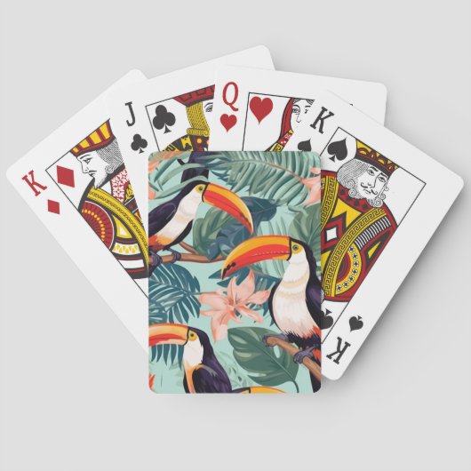 熱帯オウムのヨガマット トランプ (裏面)