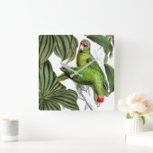 熱帯オウムの鳥の野性生物動物の柱時計 スクエア壁時計 (ホーム)