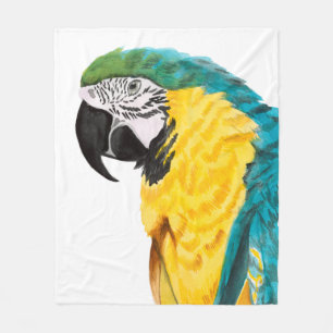 熱帯オウムの鳥 フリースブランケット
