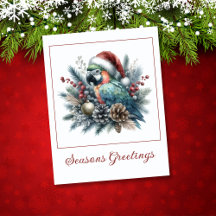 熱帯オウム季節のごあいさつクリスマス