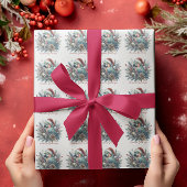 熱帯オウム季節のごあいさつクリスマス ラッピングペーパー