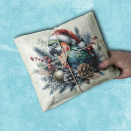 熱帯オウム季節のごあいさつクリスマス 薄葉紙