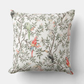 熱帯オウム模様 クッション (正面)