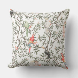 熱帯オウム模様 クッション