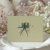 熱帯オウム結婚ペア情報カード エンクロージャーカード