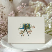 熱帯オウム結婚ペア情報カード エンクロージャーカード