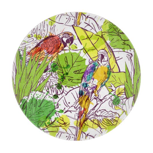 熱帯オウム カッティングボード (正面)