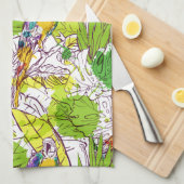熱帯オウム キッチンタオル (四つ折り)
