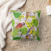 熱帯オウム クッション (ブランケット)