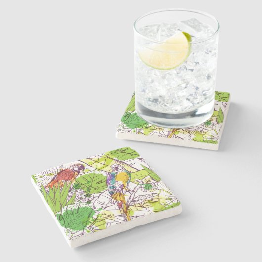 熱帯オウム ストーンコースター (横)