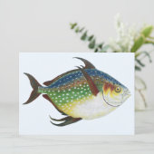 熱帯オパール魚、ヴィンテージ海洋水中競技動物 (スタンド正面)