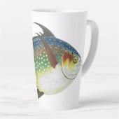 熱帯オパール魚、ヴィンテージ海洋水中競技動物 カフェラテマグ (右アングル)